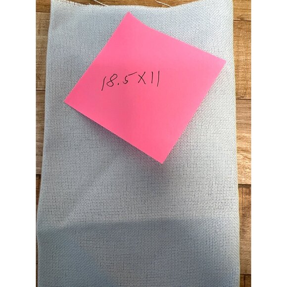 Pale Blue Aida Cross Stitch Fabric 18.5" X 11" For Cross Stitch 22 Count - Picture 2 of 2